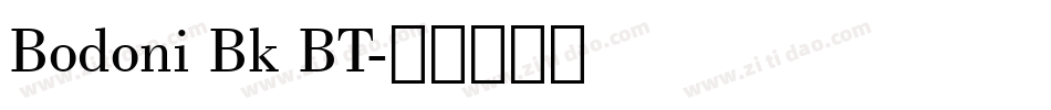 Bodoni Bk BT字体转换